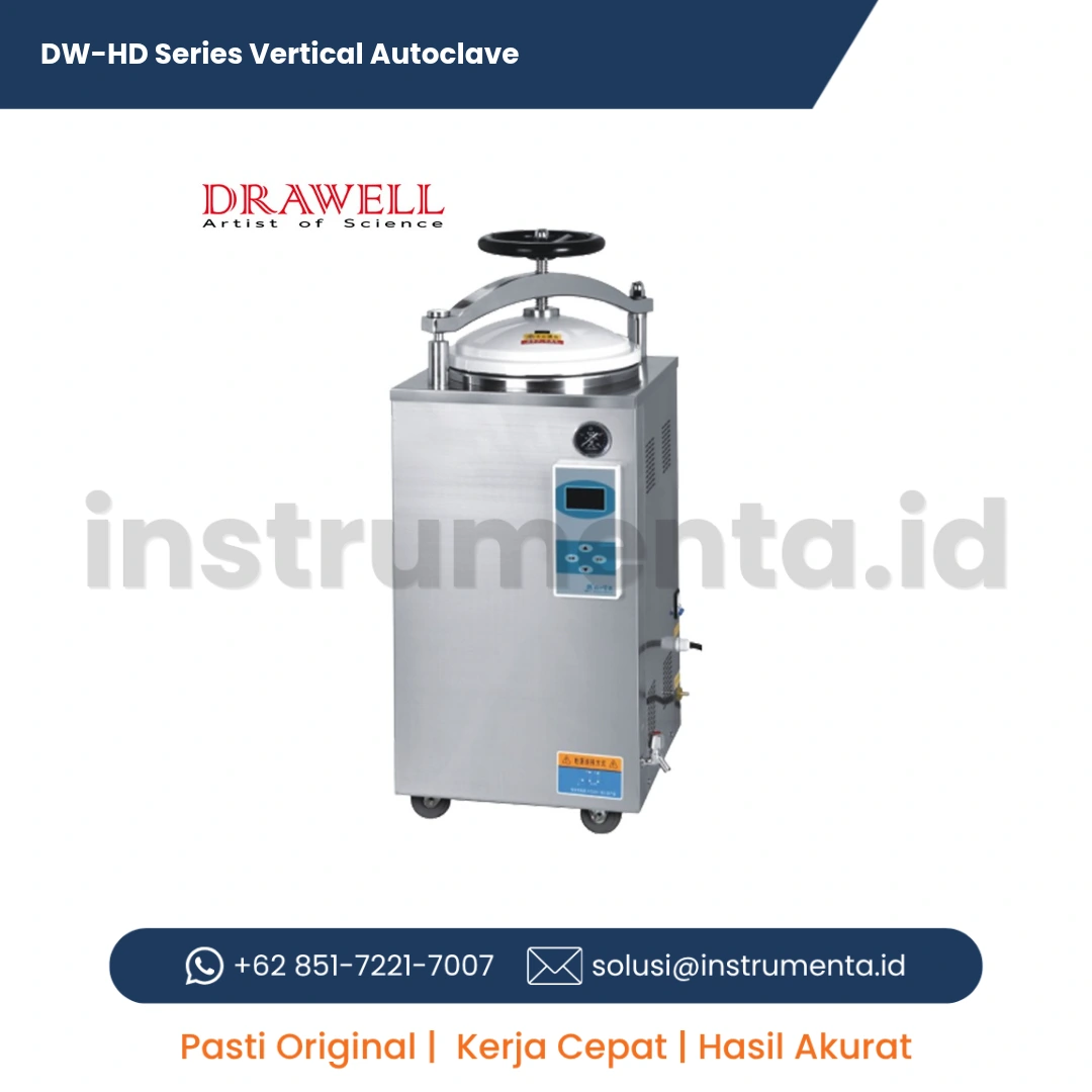 Distributor Resmi Vertical Autoclave Drawell DW-HD Series Ready Stock Harga Terbaik